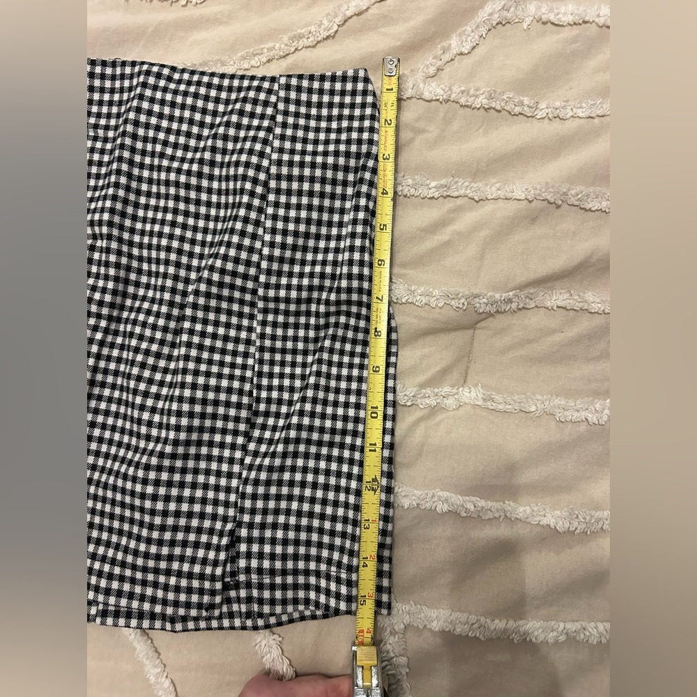 Love on a Hanger Black and White Gingham A-Line Skirt - Picture 5 of 6